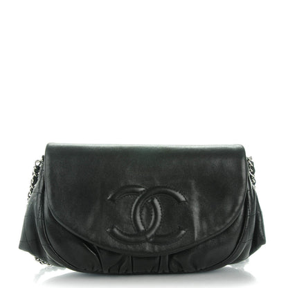 Chanel Lambskin Half Moon Wallet On Chain WOC Black 1 of 7
