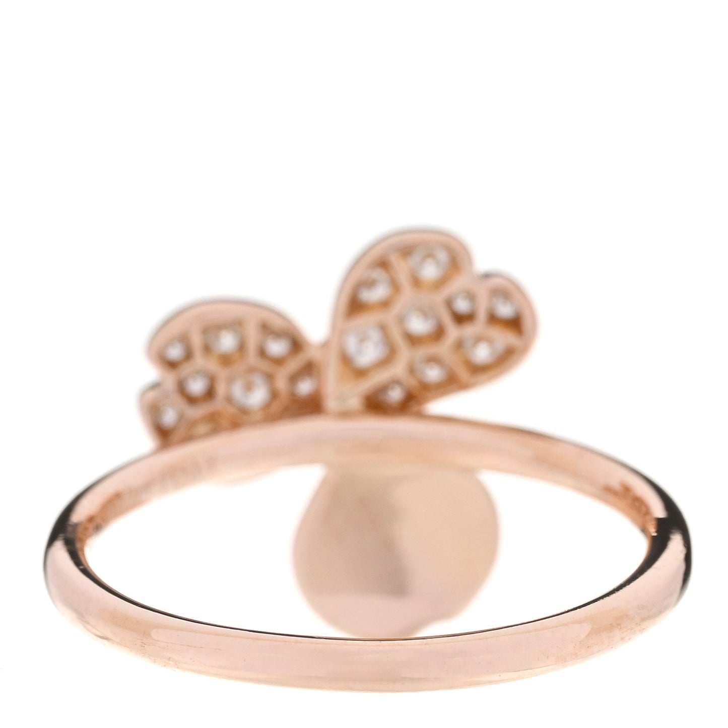 18K Rose Gold Diamond Paper Flowers Ring 49 5