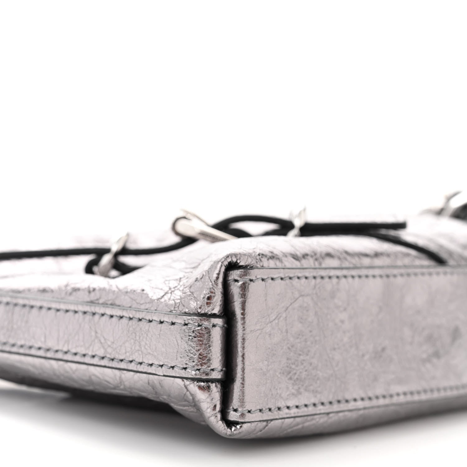 Givenchy Metallic Calfskin Mini Voyou Bag Silver 9 of 10
