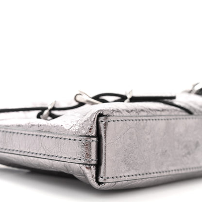 Givenchy Metallic Calfskin Mini Voyou Bag Silver 9 of 10