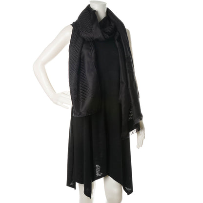 Chanel Silk CC Scarf Black 2 of 5