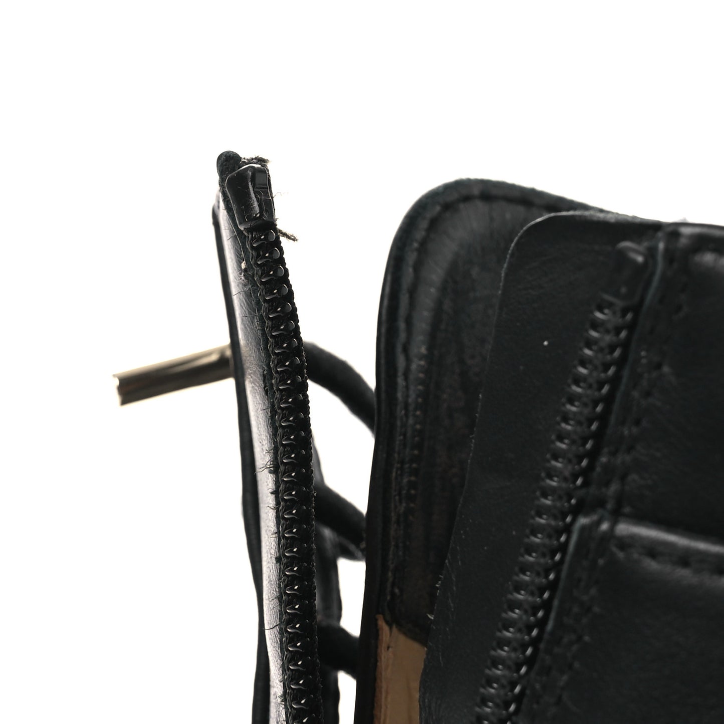 Calfskin Combat Boots 36.5 Black