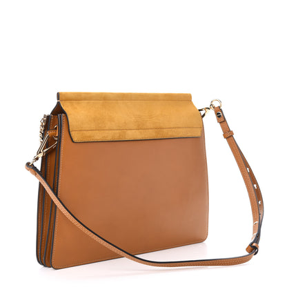 Chloe Suede Calfskin Medium Faye Shoulder Bag Mustard Brown 3 of 10