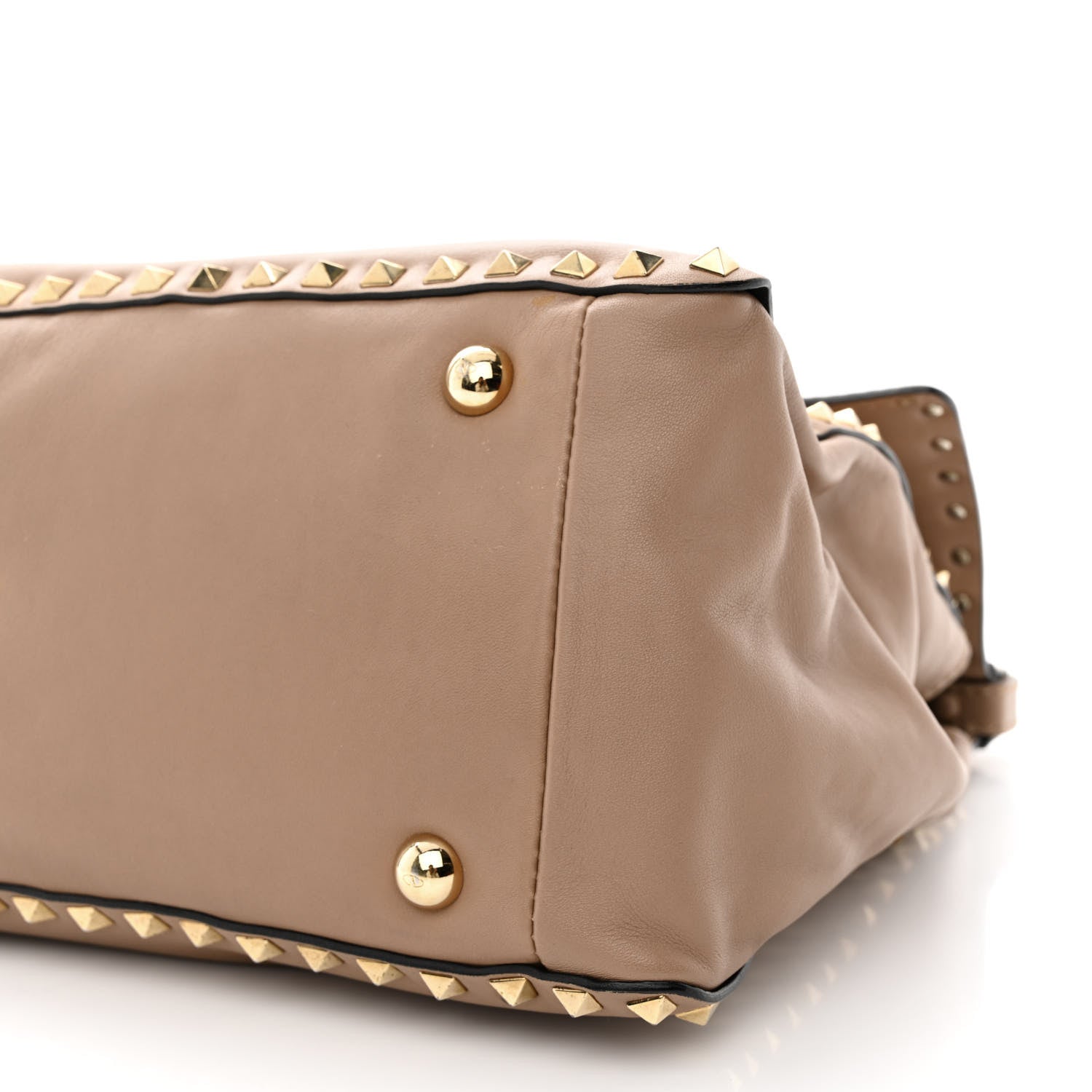 Valentino Garavani Nappa Rockstud Frame Handle Bag Poudre 10 of 12
