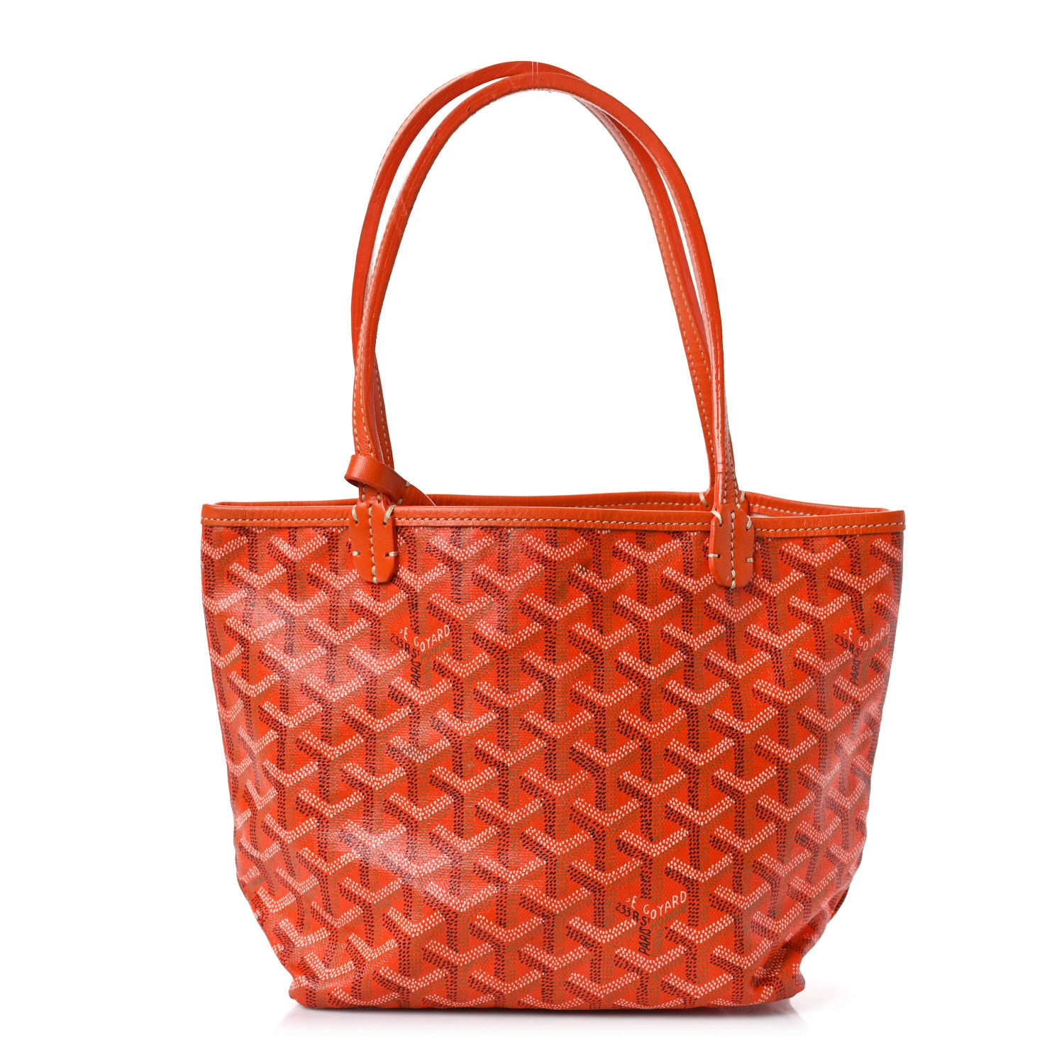 Goyard Goyardine Saint Louis Junior Jr PM Tote Orange 3 of 10