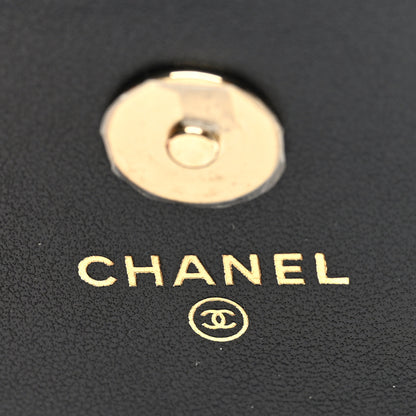 Chanel Calfskin Quilted Maxi Pearls Clutch With Chain Black 6 of 10