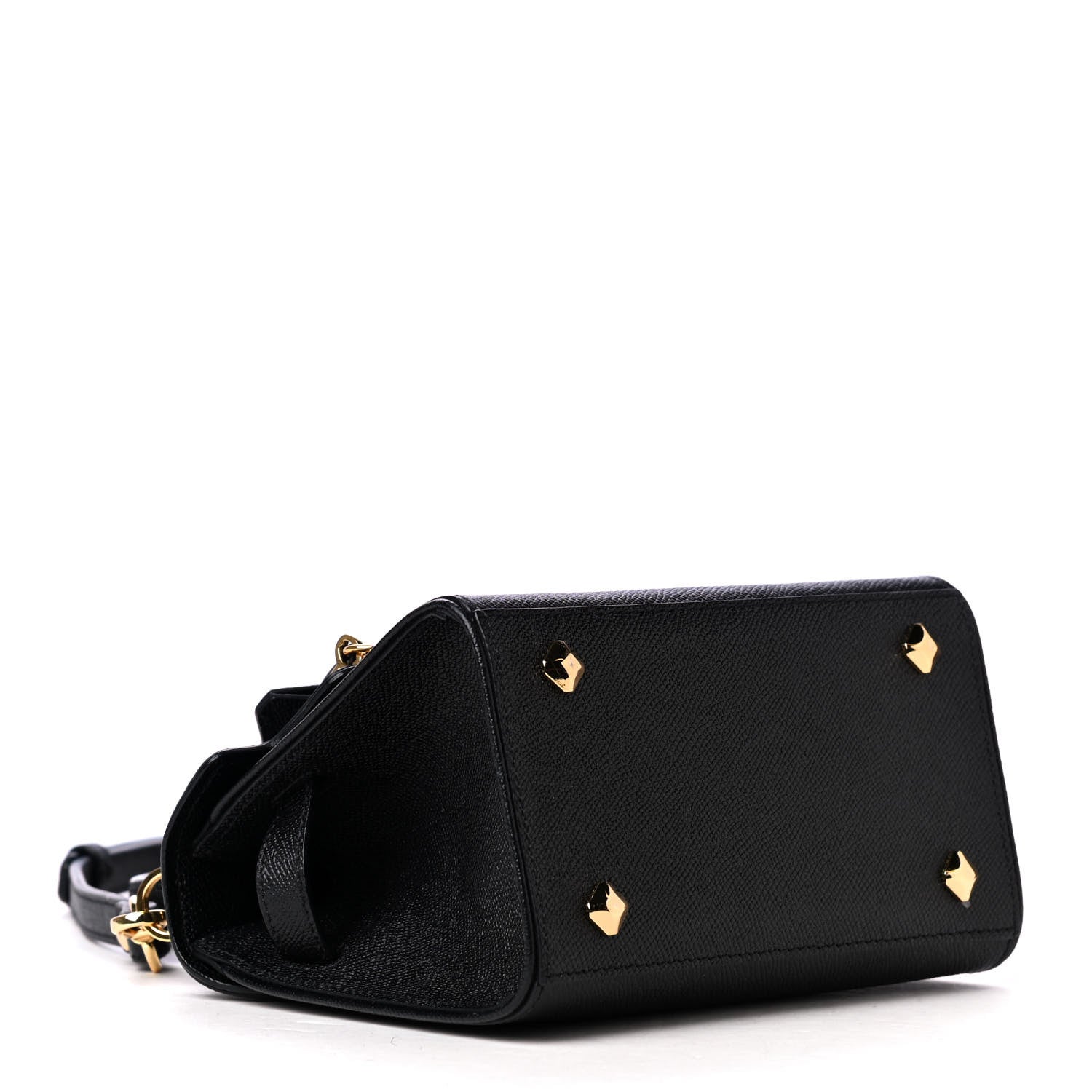 MCM Saffiano X-Mini Heritage Top Handle Satchel Black 3 of 5