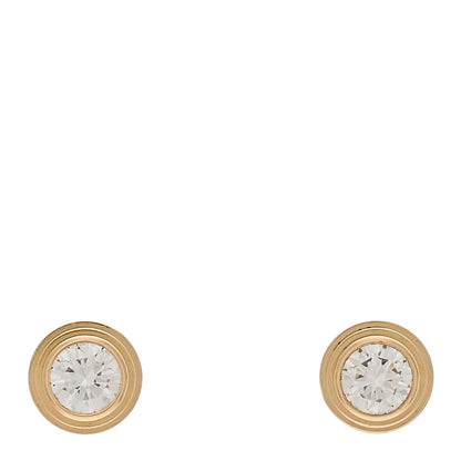 Cartier 18K Yellow Gold Diamond MM D'Amour Earrings 1 of 5
