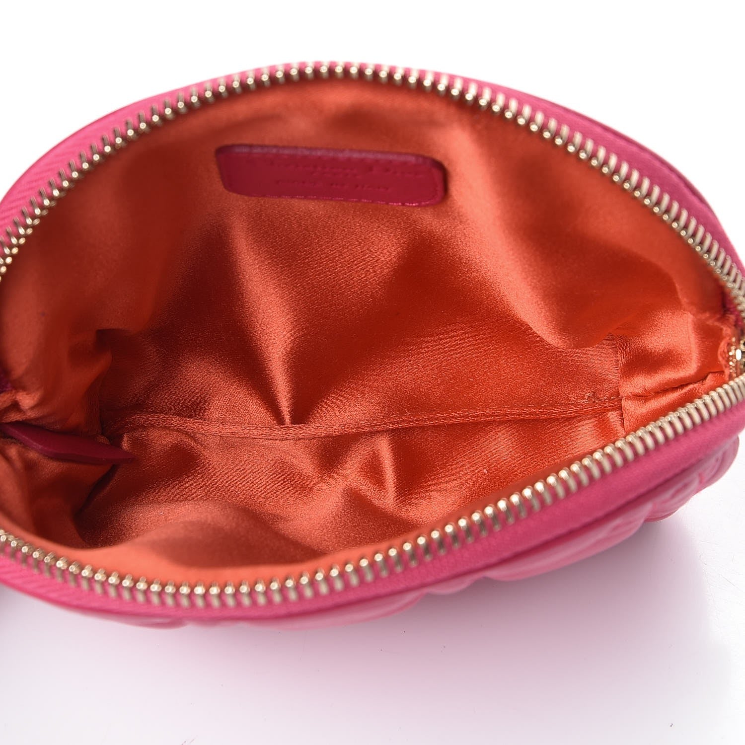 Christian Dior Lambskin Cannage Cosmetic Case Fuchsia 5 of 7