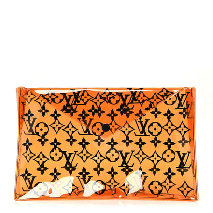 Louis Vuitton PVC Monogram Printed Envelope Pouch Orange 1 of 7