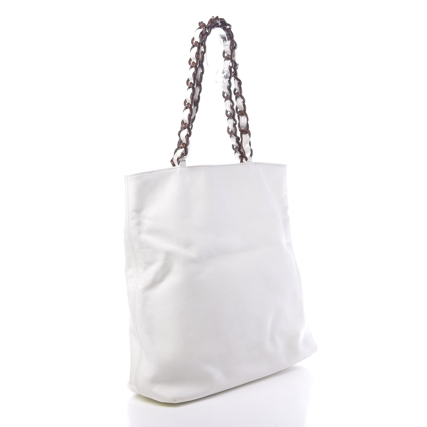 Chanel Caviar CC Tote White 3 of 10