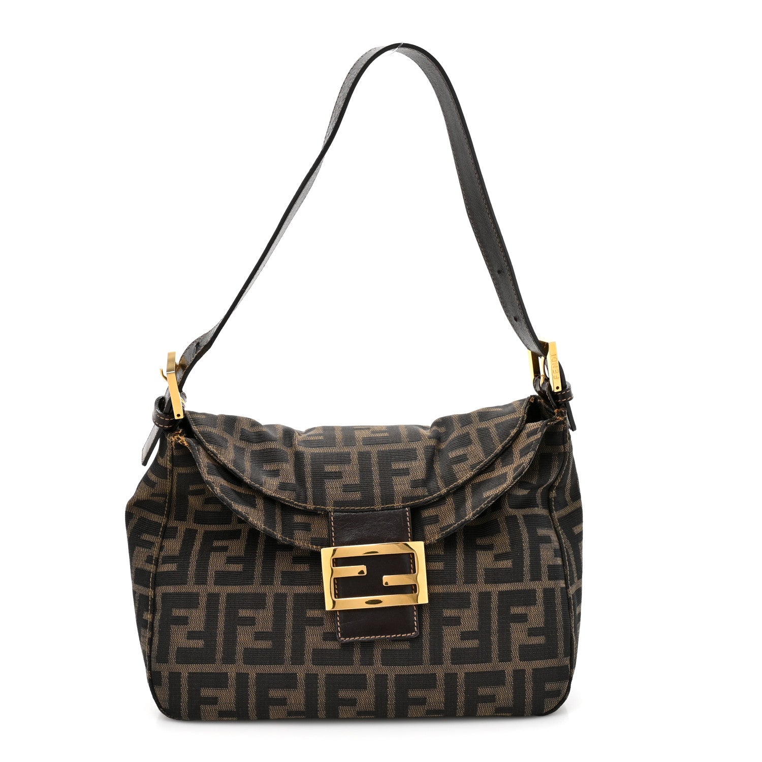Fendi Zucca Shoulder Bag Brown 1 of 9