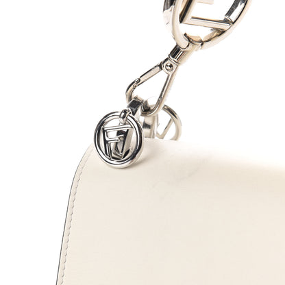 Fendi Vitello Century Alcantara F is Fendi Bi-Color Kan I Shoulder Bag White Black 10 of 12