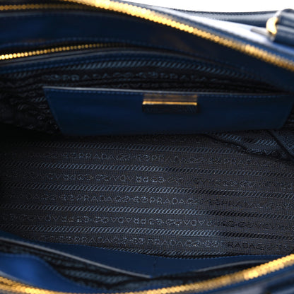 Prada Saffiano Lux Bi-Color Medium Galleria Double Zip Tote Bluette Baltico 4 of 7