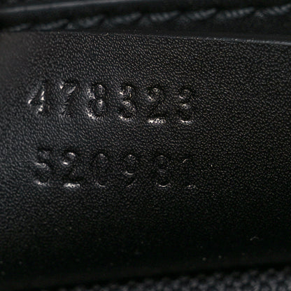 Gucci Soft GG Supreme Monogram Appia Calfskin Web Large Carry On Duffle Bag Black Grey 7 of 11