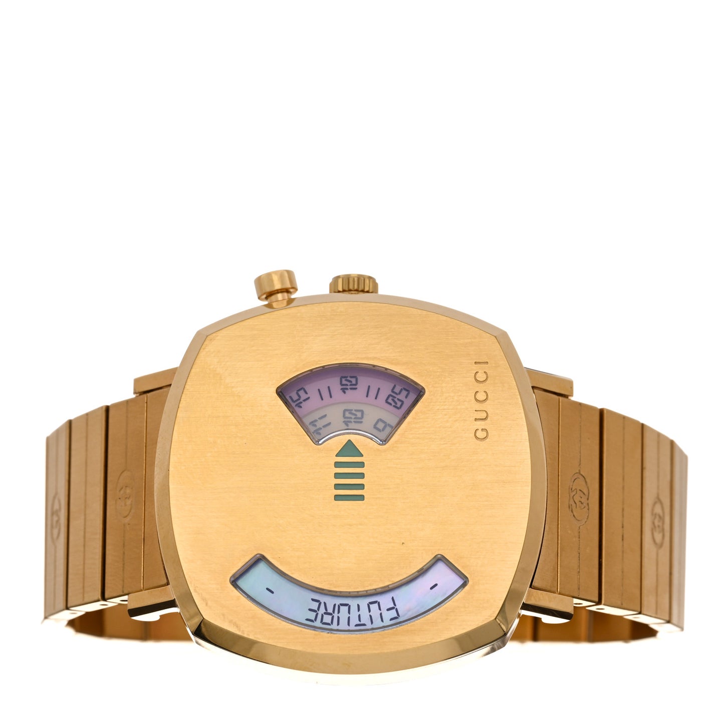 Stainless Steel 38mm Grip Quartz Watch Gold