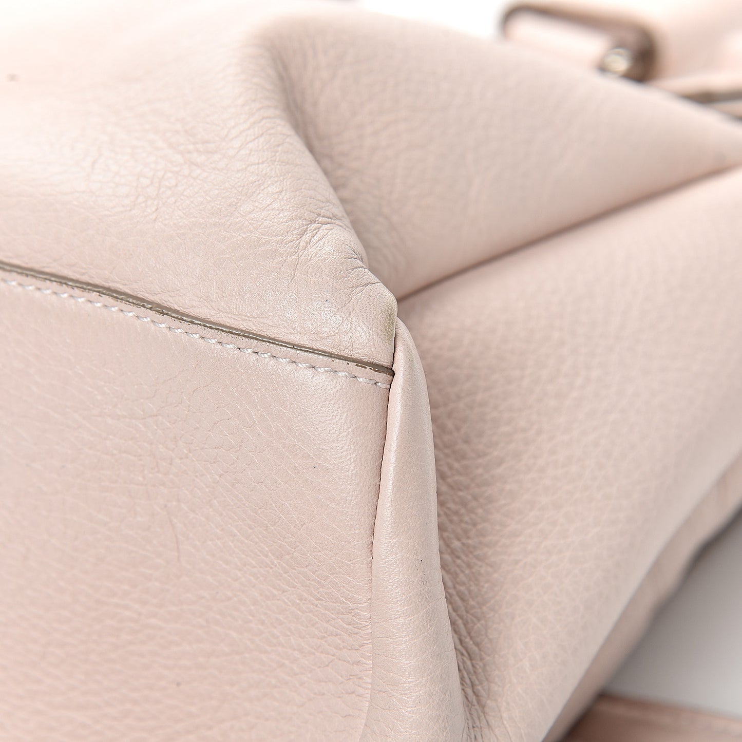 Waxy Grained Calfskin Mini Pandora Pure Flap Bag Nude Pink
