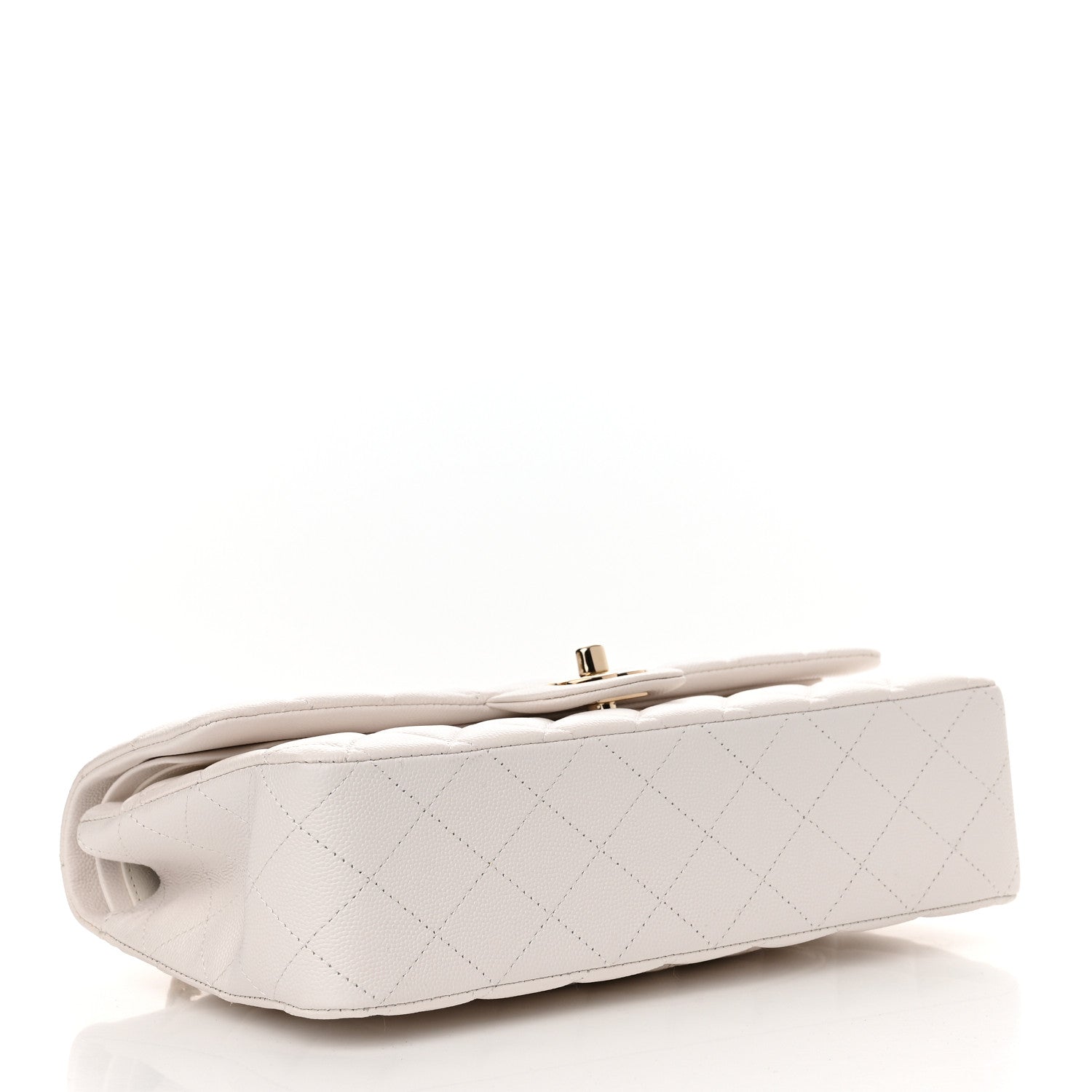 Chanel Caviar Quilted Medium Double Flap White 4 of 11