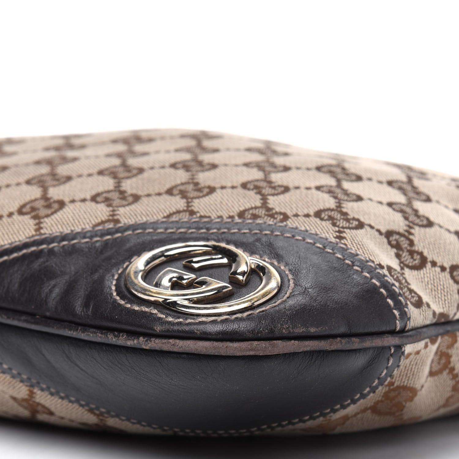 Gucci Monogram Medium New Britt Hobo Dark Brown 11 of 18