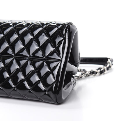 Chanel Patent Quilted Medium Just Mademoiselle Bowling Bag Black 10 of 10