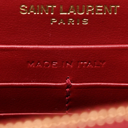 Saint Laurent Calfskin Heart Studded Classic Monogram Kate Tassel Chain Wallet Red 7 of 12