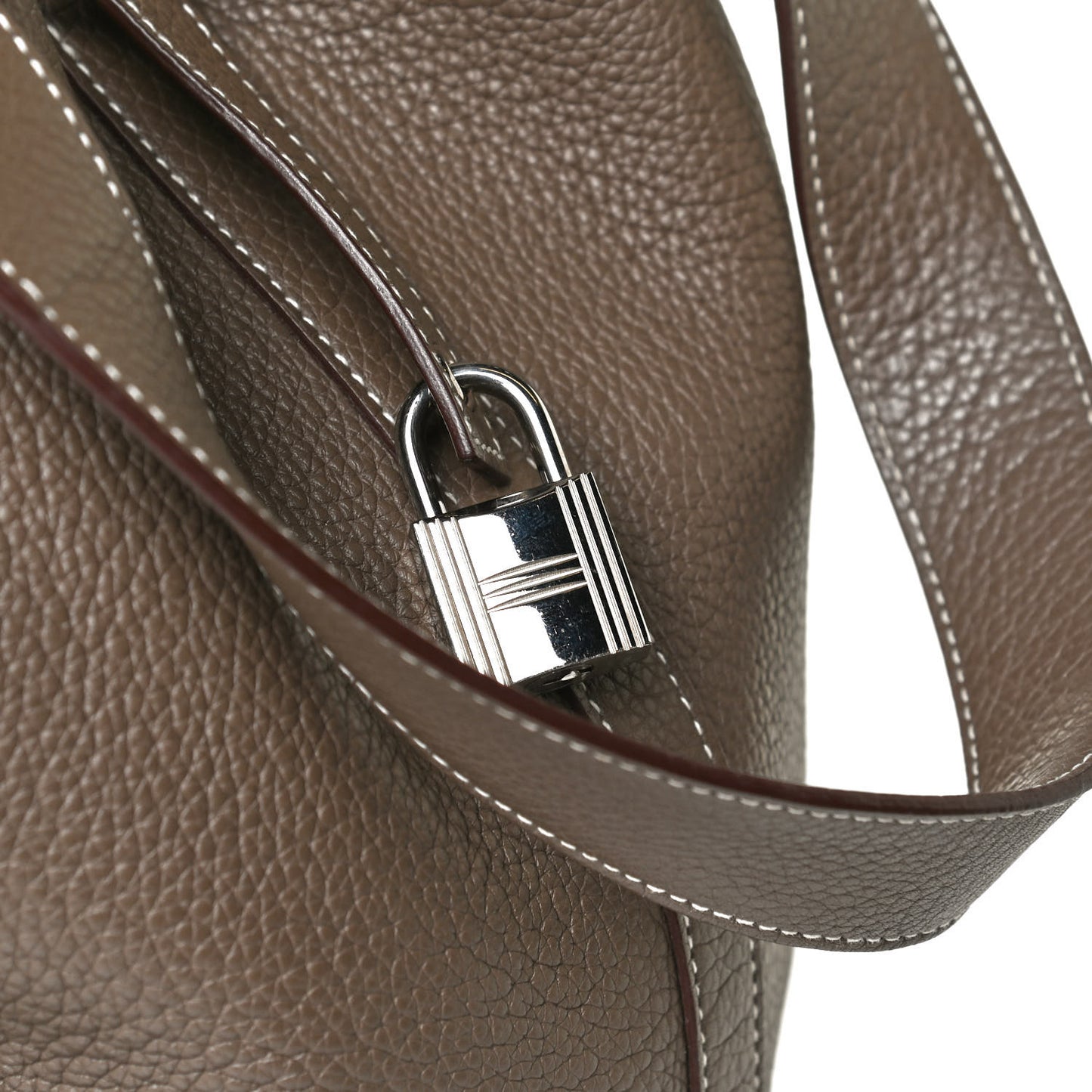 Taurillon Clemence Picotin Lock 26 GM Etoupe
