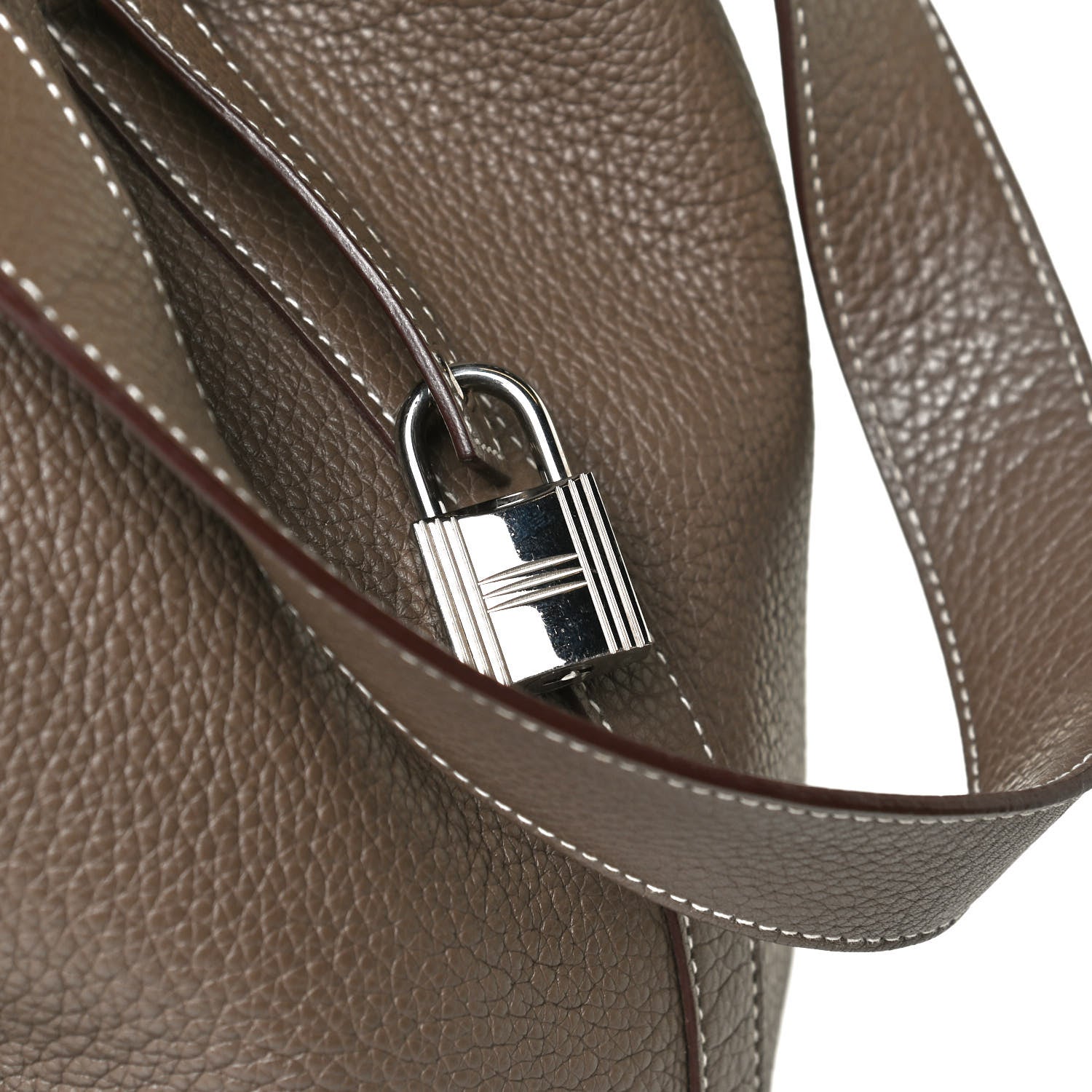 Hermes Taurillon Clemence Picotin Lock 26 GM Etoupe 11 of 14