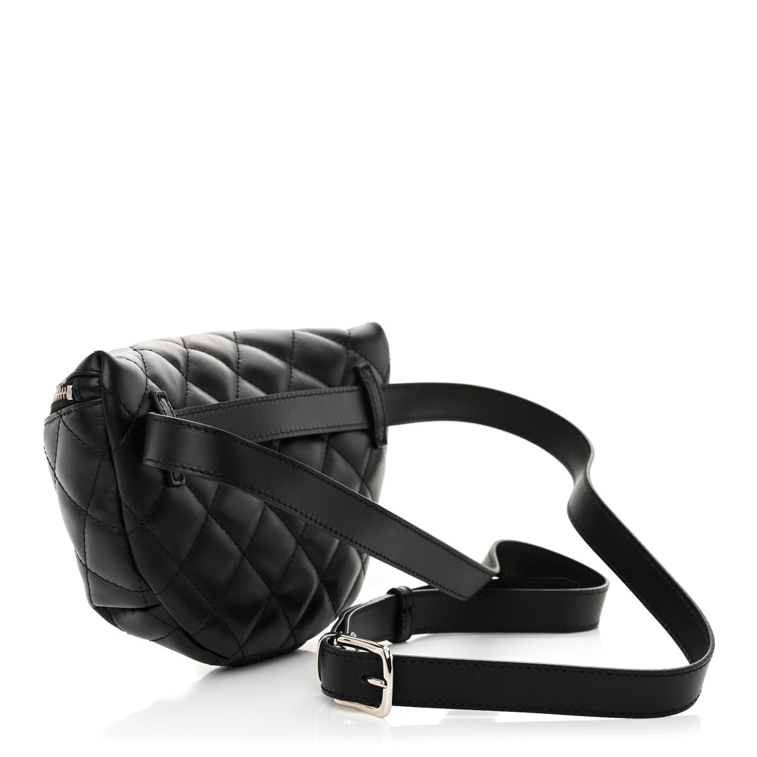Chanel Calfskin Quilted Waist Belt Bag Black 2 of 11