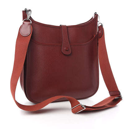 Hermes Epsom Evelyne III GM Rouge H 3 of 19