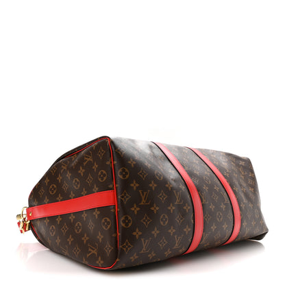 Louis Vuitton Calfskin Monogram Keepall Bandouliere 50 Coquelicot 3 of 10
