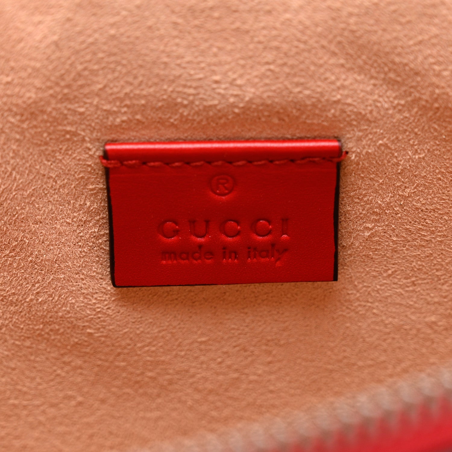 Gucci Calfskin GucciGhost Print Pouch Hibiscus Red 6 of 8