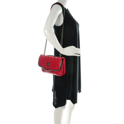 Chanel Glazed Calfskin Quilted Flap Red 2 of 7