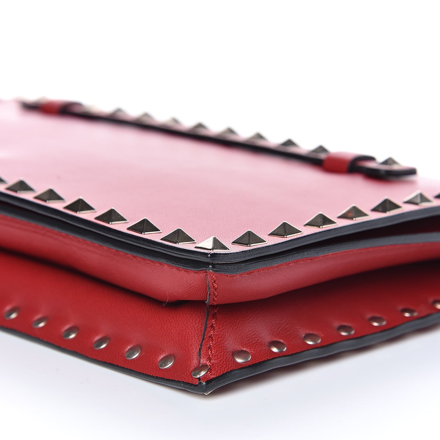Valentino Garavani Nappa Rockstud Wristlet Clutch Rosso Valentino 9 of 10