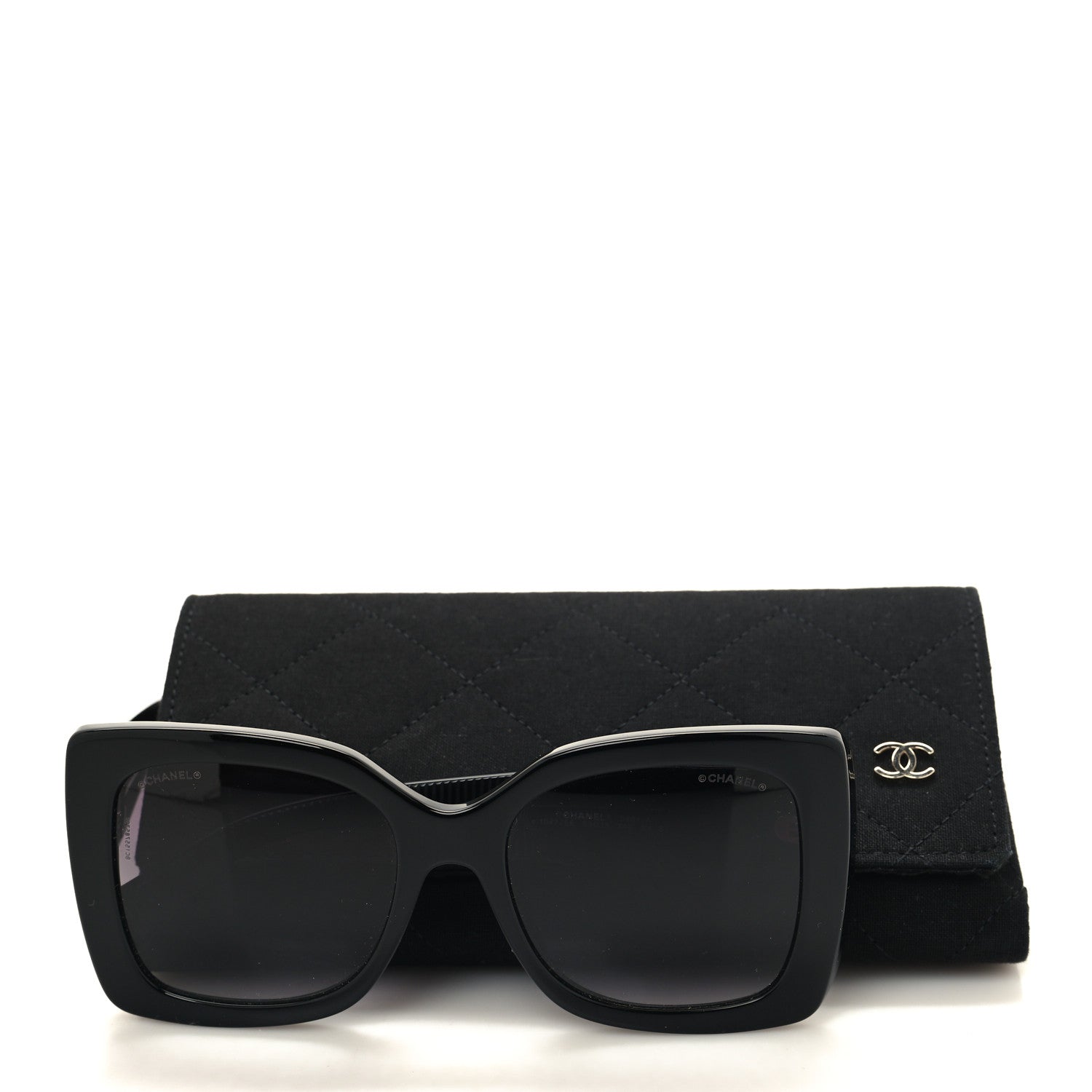 Chanel Square Polarized CC Sunglasses 5494-A Black 8 of 8
