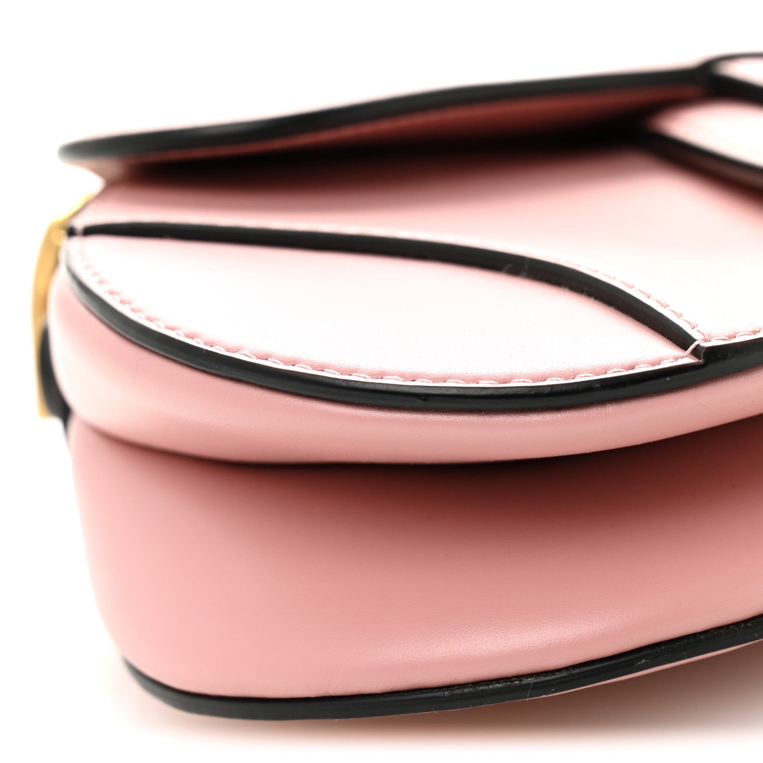 Christian Dior Smooth Calfskin Mini Saddle Bag Antique Pink 9 of 10