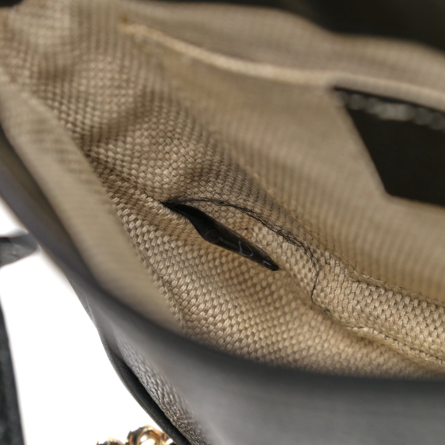Pebbled Calfskin Small Soho Flap Crossbody Black