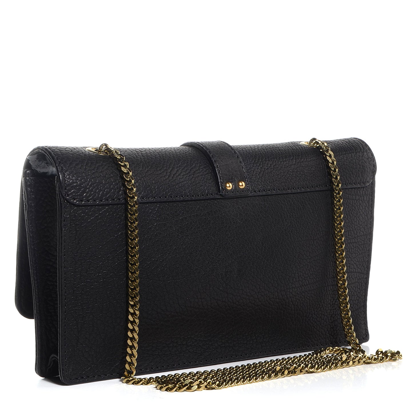 Calfskin Aurore Wallet on Chain Black