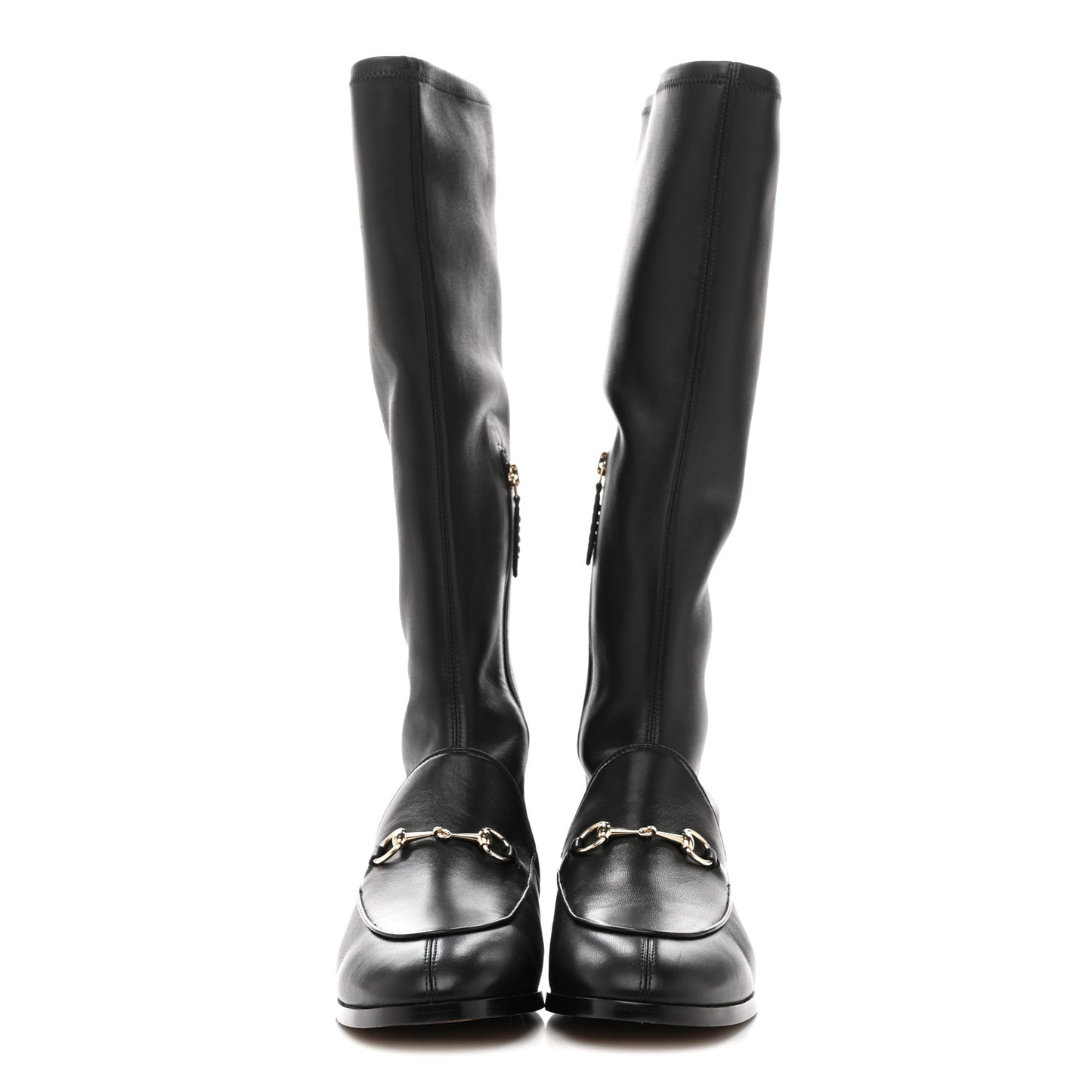 Nappa Horsebit Jordan Knee High Boots 40 Black
