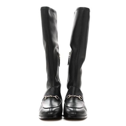 Gucci Nappa Horsebit Jordan Knee High Boots 40 Black 2 of 7