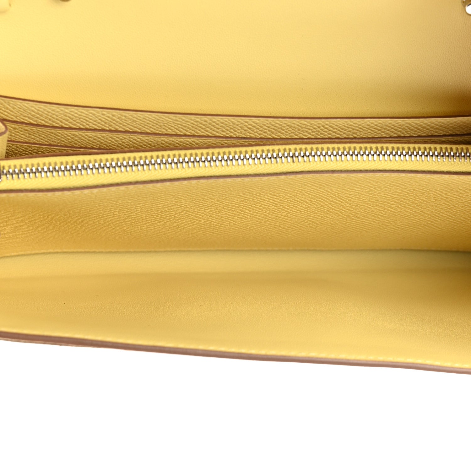 Hermes Epsom Constance Long Wallet To Go Wallet Jaune Poussin 5 of 9