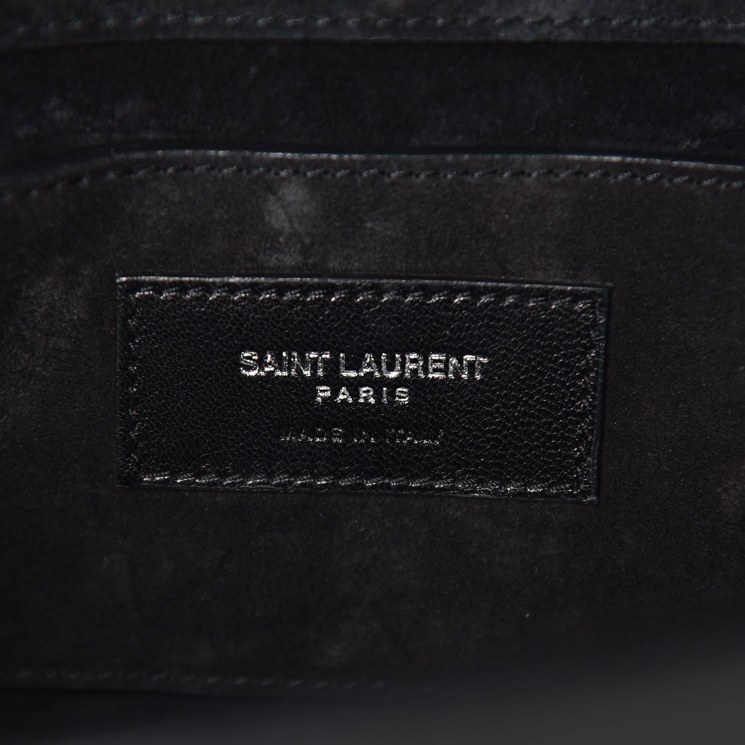 Saint Laurent Calfskin Fringe Medium Snake Monogram Satchel Black 8 of 9