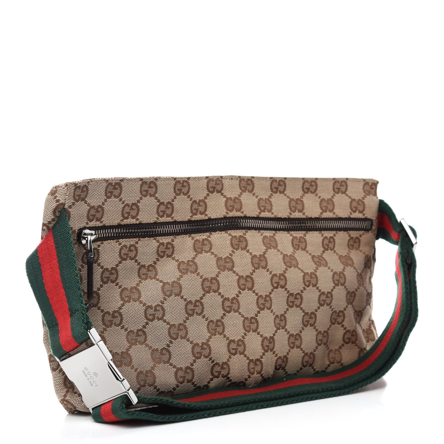 Monogram Web Belt Bag Dark Brown