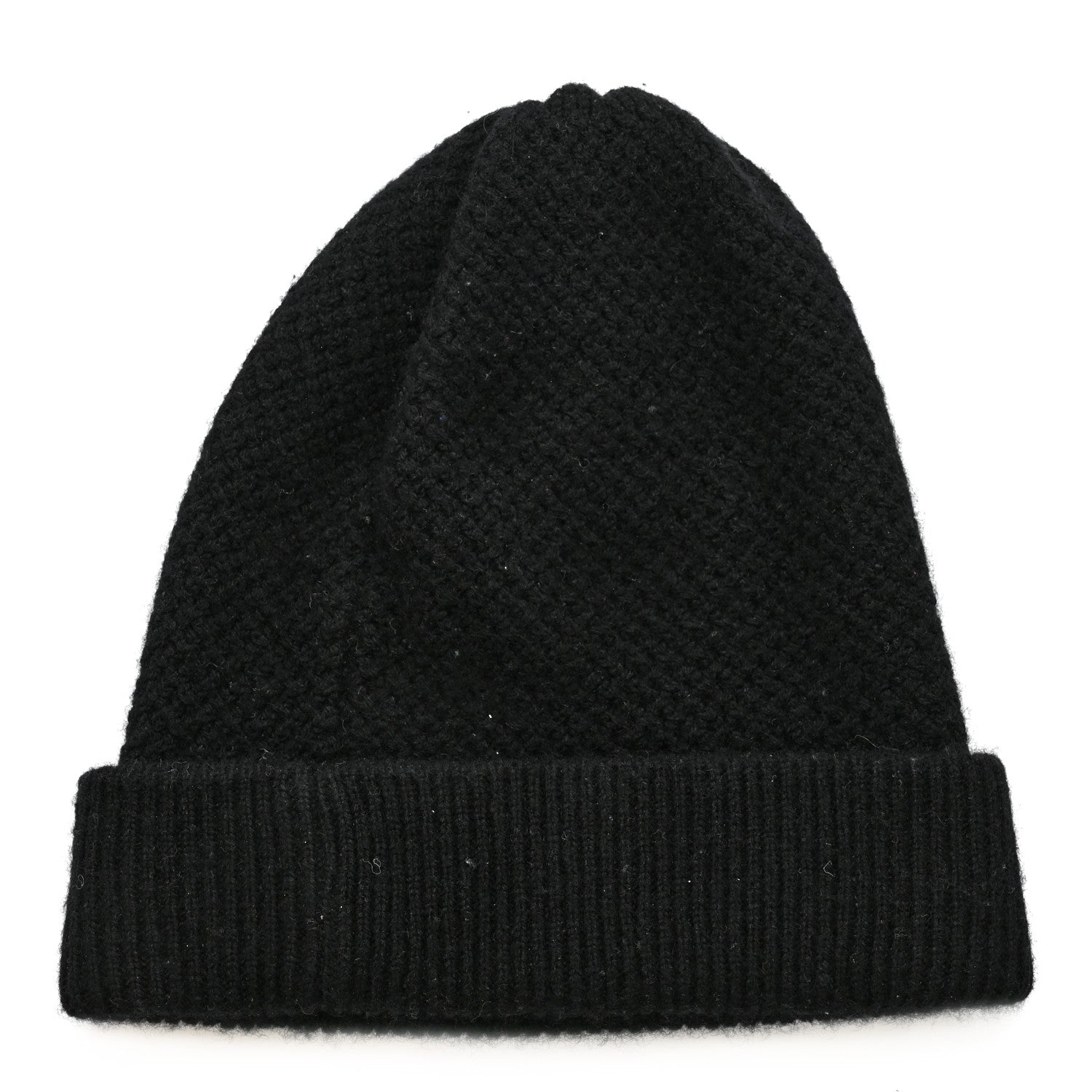 Chanel Cashmere CC Logo Beanie Hat Black 3 of 4