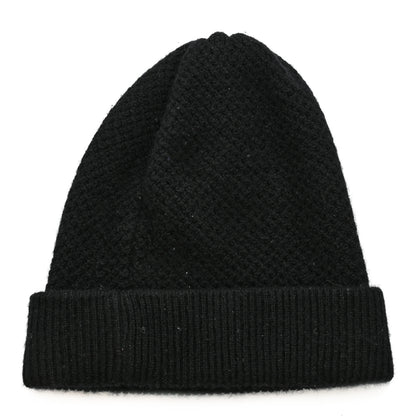 Chanel Cashmere CC Logo Beanie Hat Black 3 of 4