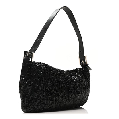 Fendi Beaded Baguette Black 3 of 10