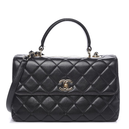 Chanel Lambskin Quilted Medium Trendy CC Flap Dual Handle Bag Black 1 of 20