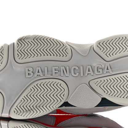 Balenciaga Fabric Mesh Womens Triple S Sneakers 40 Red Grey White 6 of 9