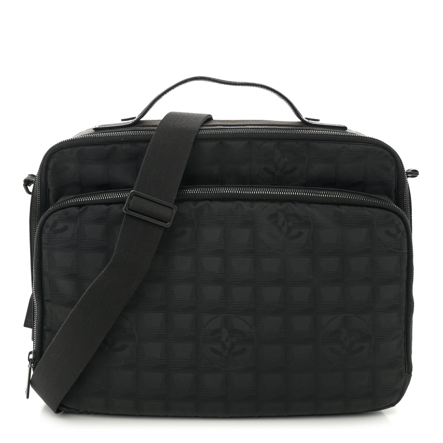 Nylon Travel Laptop Briefcase Black