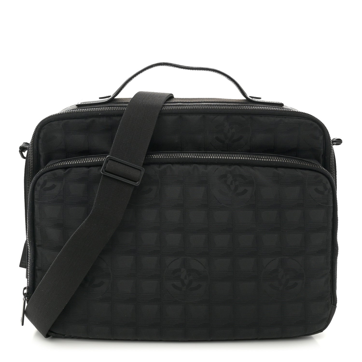 Chanel Nylon Travel Laptop Briefcase Black 1 of 22