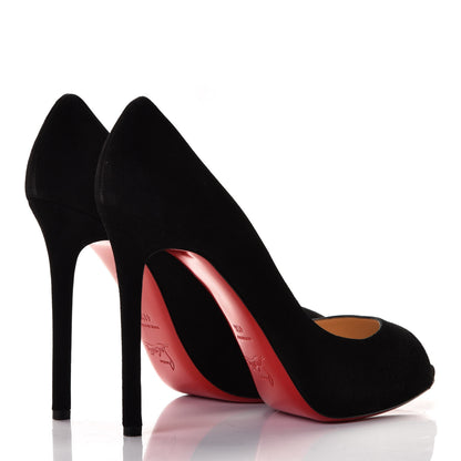 Christian Louboutin Suede Flo 120 Pumps 41.5 Black 3 of 9